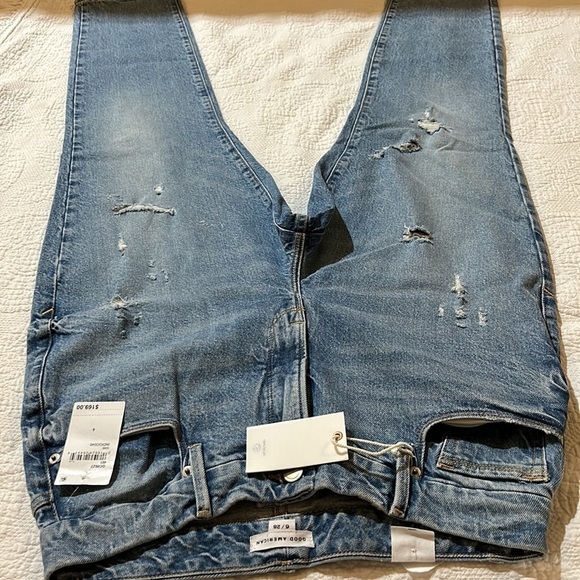 Good American Classic Indigo Distressed NWT 6/28 - Picture 10 of 12